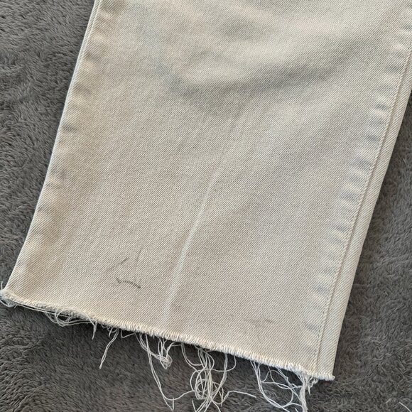 Wilfred Free High Rise Patch Pocket Wide Leg Jeans Cream 10 Women's - Picture 2 of 11